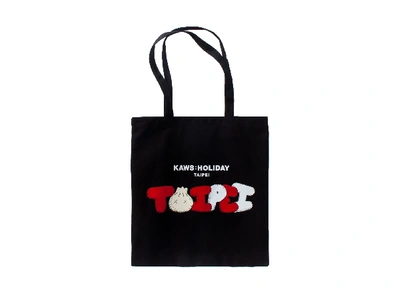 Pre-owned Kaws Holiday Limited Taipei Tote Bag Black/red