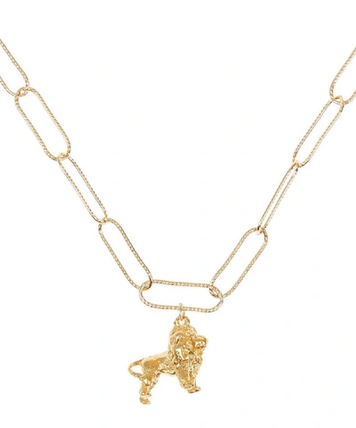 Shop Alighieri Gold-plated Travelling Lion Necklace