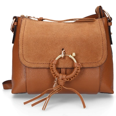 Shop See By Chloé Women Handbag Joan Leather Logo Metallic Beige