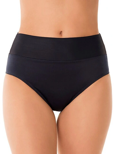Shop Miraclesuit Solid Foldover Bikini Bottom In Midnight