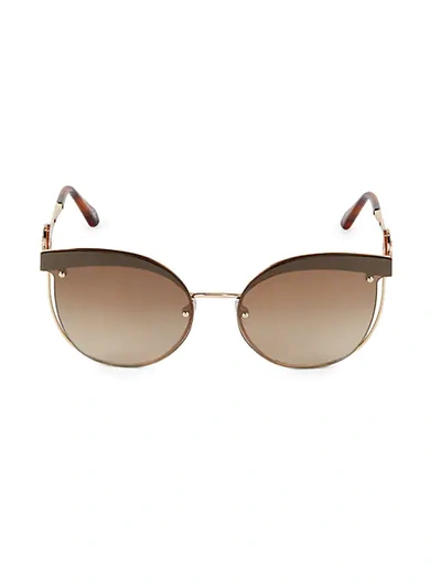Shop Roberto Cavalli Women's 63mm Cat Eye Sunglasses In Golden Smoke