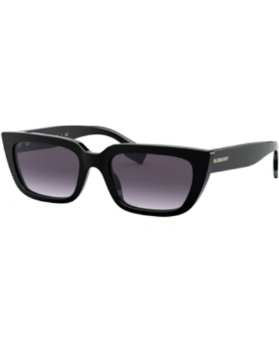 Shop Burberry Sunglasses, 0be4321 In Black/grey Gradient