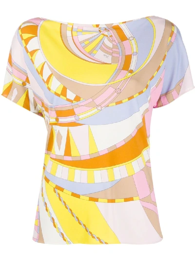 Shop Emilio Pucci Abstract-print Top In Multicolour