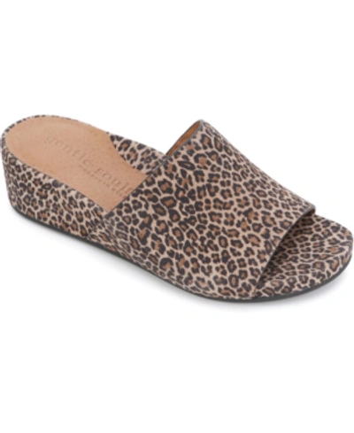 Shop Gentle Souls By Kenneth Cole Women's Judith Wedge Slides Women's Shoes In Fossil