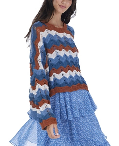 Shop Allison New York Women's Open Weave Summer Sweater In Multi