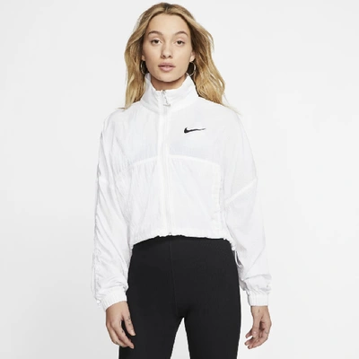 Shop Nike Sportswear Swoosh Womens Woven Jacket In White