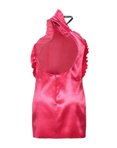 Shop Philosophy Di Lorenzo Serafini Woman Mini Dress Fuchsia Size 10 Polyester In Pink
