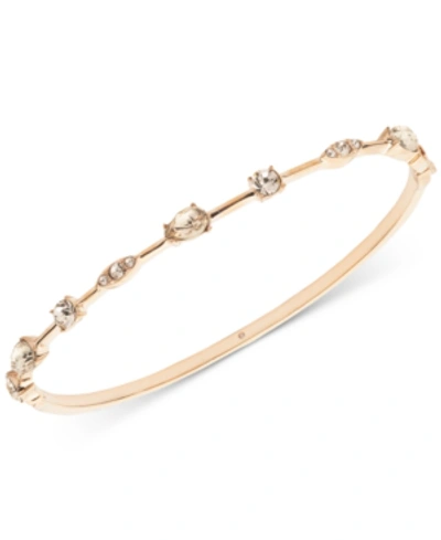 Shop Givenchy Crystal Bangle Bracelet In Rose Gold