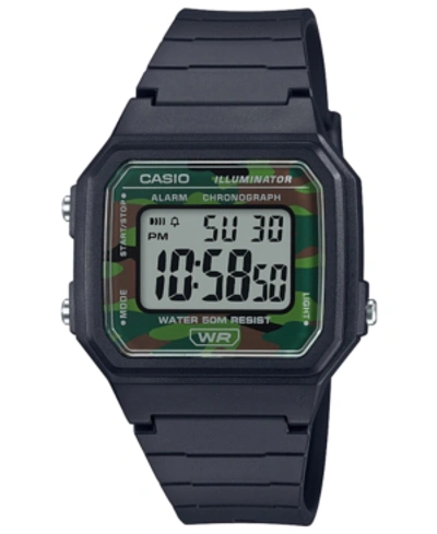 Shop Casio Men's Chronograph Digital Black Resin Strap Watch 41mm In Green