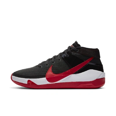 Shop Nike Kd13 Basketball Shoe In Black,white,university Red,black