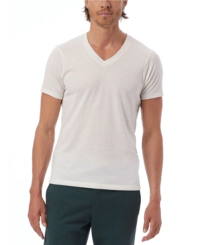 Shop Alternative Apparel Men's Boss V-neck Eco-jersey T-shirt In Ivory