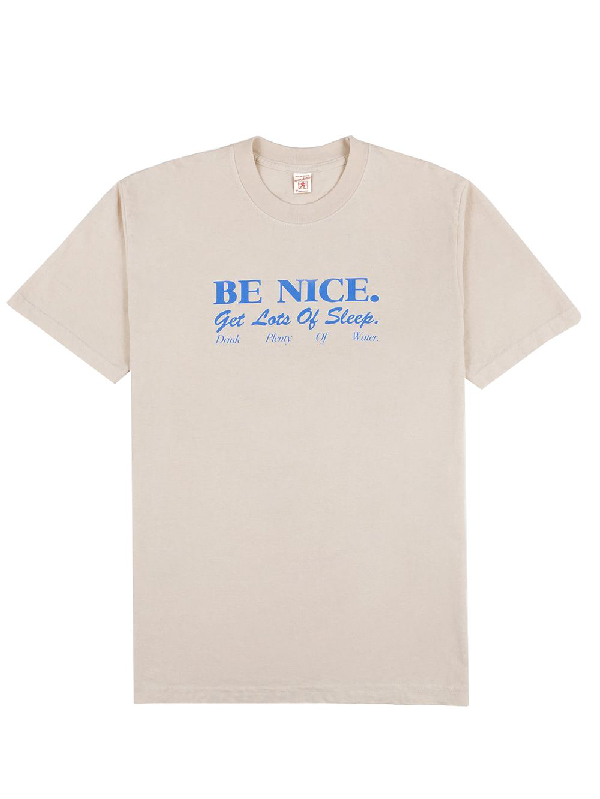 Sporty And Rich Be Nice Tee Shirt In Neutral | ModeSens
