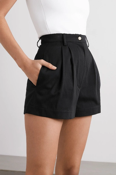 Shop Alaïa Edition 1990 Cotton-twill Shorts In Black