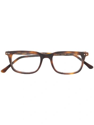 Shop Epos Spartaco Rectangular-frame Glasses In Brown
