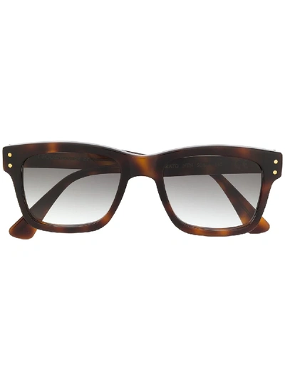 Shop Epos Erato Rectangular-frame Sunglasses In Brown