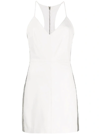 Shop Manokhi Miya Contrast Panel Fitted Dress In White