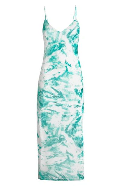 Shop Afrm Amina Sleeveless Midi Dress In Skylit Marine Tie Dye