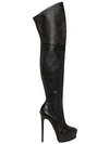 CASADEI 150Mm Stretch Leather Boots, Black