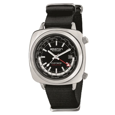 Shop Briston Watches Briston Clubmaster Traveler Worldtime Gmt Automatic, Steel, Black Dial Limited Edition
