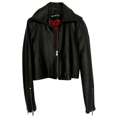 Pre-owned Misbhv Leather Jacket In Black