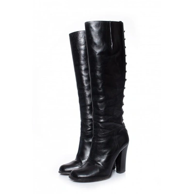 Pre-owned Philosophy Di Alberta Ferretti Leather Boots In Black