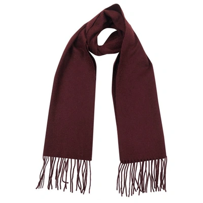Pre-owned Alfred Dunhill Cashmere Scarf & Pocket Square In Burgundy