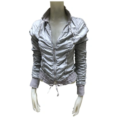 Pre-owned Pinko Silk Jacket In Grey