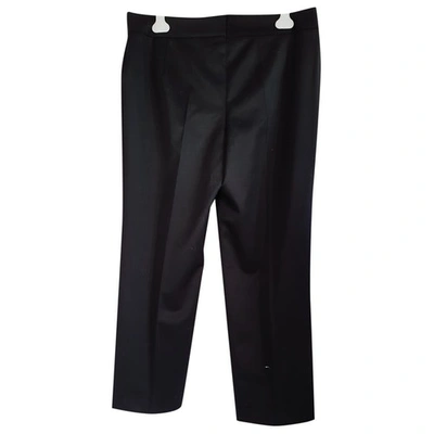 Pre-owned Jean Paul Gaultier Wool Straight Pants In Black