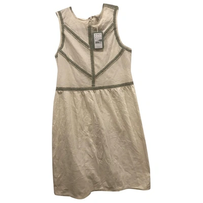 Pre-owned Hoss Intropia Mini Dress In Ecru