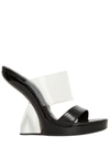 ALEXANDER MCQUEEN 130MM LEATHER & PVC SANDALS,61IG14001-ODM3MA2