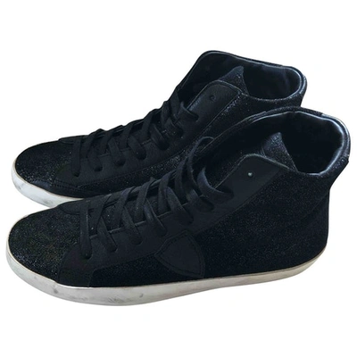 Pre-owned Philippe Model Black Leather Trainers