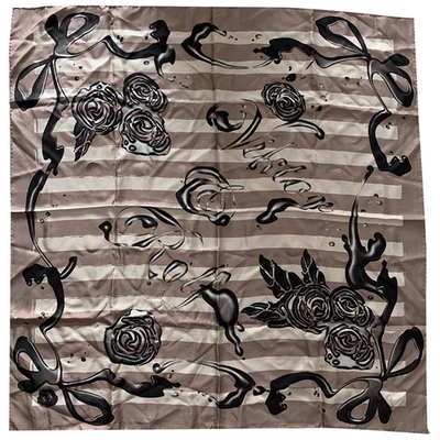 Pre-owned Viktor & Rolf Silk Scarf In Brown