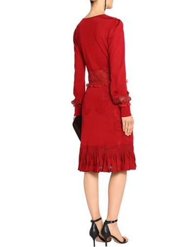 Shop Roberto Cavalli Knee-length Dress In Red
