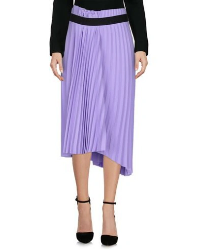 Shop Balenciaga Midi Skirts In Lilac