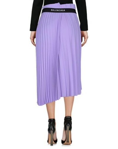 Shop Balenciaga Midi Skirts In Lilac