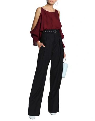 Shop Nili Lotan Blouses In Maroon