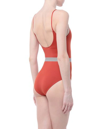 Shop Albertine One-piece Swimsuits In Rust