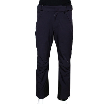 Pre-owned Moncler Navy Blue Synthetic Grenoble Trousers S