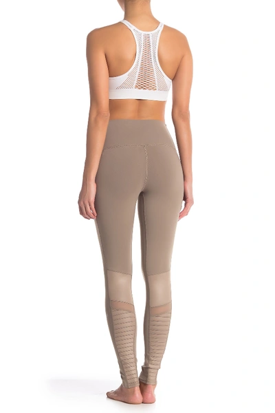 Shop Alo Yoga High Waist Moto Leggings In Gravelglsygravel