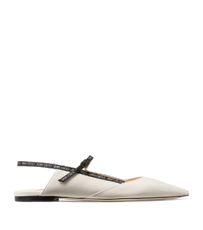 Shop Jimmy Choo Ree Leather Flats