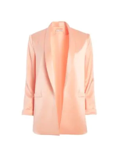 Shop Alice And Olivia Kylie Shawl Collar Blazer In Light Peach