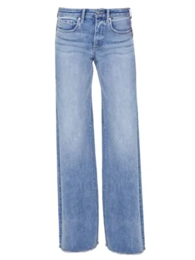 Shop Nydj Teresa High-rise Frayed Wide Jeans In Coheed