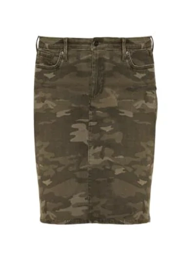 Shop Nydj Camouflage Five-pocket Denim Skirt