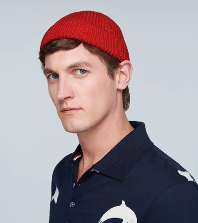 Shop Gucci Cotton Hat With Interlocking G In Red