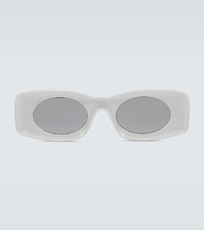 Shop Loewe Paula's Ibiza Acetate Sunglasses In White
