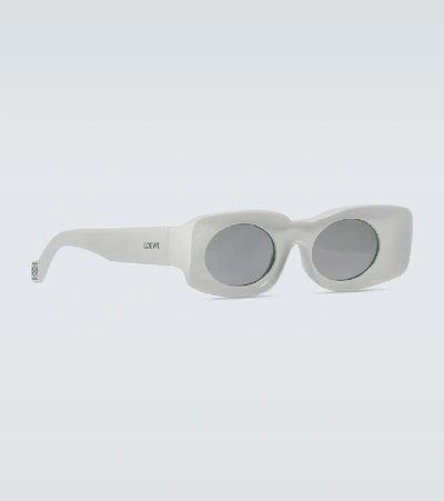 Shop Loewe Paula's Ibiza Acetate Sunglasses In White