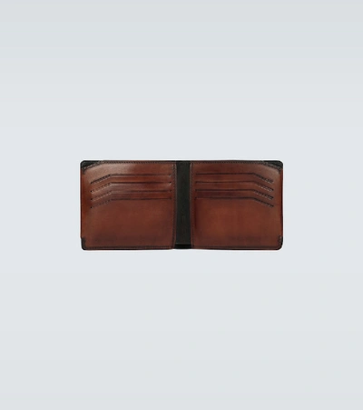 Shop Berluti Essential Venezia Leather Wallet In Brown