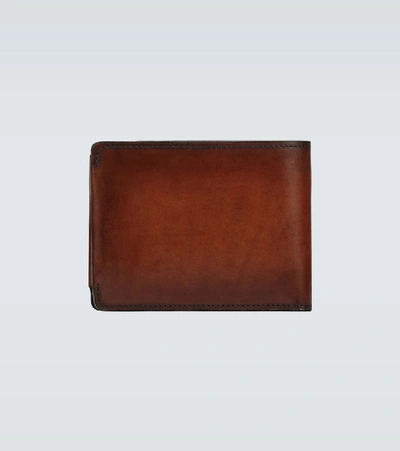 Shop Berluti Essential Venezia Leather Wallet In Brown
