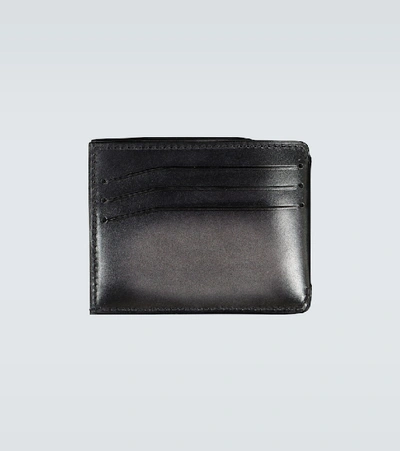 Shop Berluti Bambou Venezia Leather Cardholder In Black