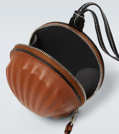 Shop Loewe Paula's Ibiza Seashell Coin Purse In Brown